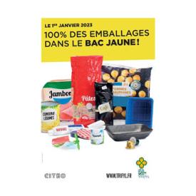 100% des emballages dans le bac jaune