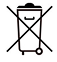 Icone d'une poubelle barré d'une grande croix