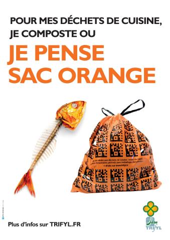 Je pense sac orange
