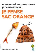 Je pense sac orange